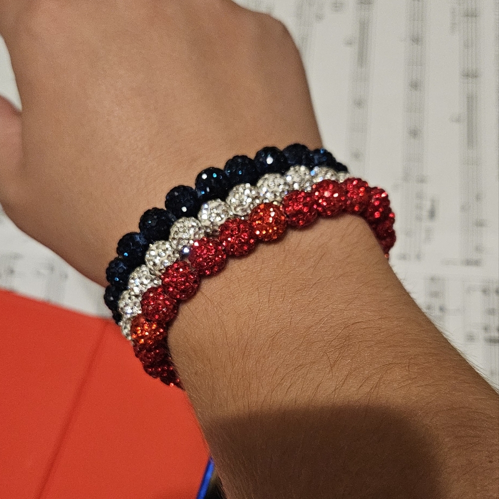 Rustic Cuff 3 pc Patriotic bracelets